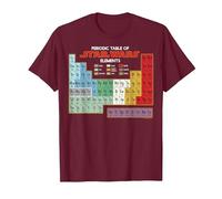 Star Wars Periodic Table of Elements - Camiseta gráfica Camiseta, Hombre, Granate, L