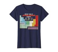 Star Wars Periodic Table of Elements - Camiseta gráfica Camiseta, Mujer, Azul Marino, L