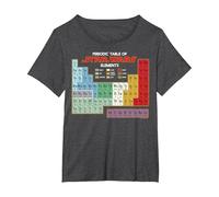 Star Wars Periodic Table of Elements - Camiseta gráfica Camiseta, Mujer Tallas Grandes, Jaspeado Oscuro, 1XL Grande