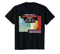 Star Wars Periodic Table of Elements - Camiseta gráfica Camiseta, Niños, Negro, 8 años