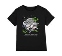 mandarin creative ltd Star Wars Pew Xwing Unisex Kids T Shirt Camiseta, Negro, 12-13 años para Niños
