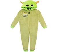 Star Wars Pijama Entera para Niños The Mandalorian Verde 10-11 Años