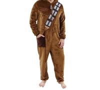 Star Wars Pijama Entero Hombre | Onesie Chewbacca | Mono Pijama Invierno Marrón Size Large