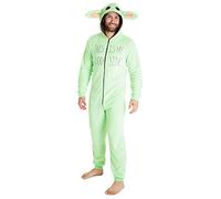 Star Wars Pijama Hombre Baby Yoda, The Mandalorian Pijamas Enteros Forro Polar Hombre, Regalos Originales para Hombre (Verde, 3XL)