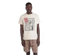 Star Wars Pijama Hombre Lino Cut de Algodón con Manga Corta Cuello Redondo Pantalón Corto Estampado Bolsillo Trasero Detalles en Relieve y Diseño de V