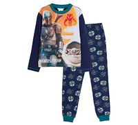 Star Wars - Pijama mandaloriano para niños y niños, diseño de Yoda The Child, azul marino, 11-12 Años