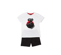 Star Wars Pijama Niño Verano 100% Algodón - Pijama Manga Corta Darth Vader para Niño - Pantalón Corto con Cinturilla Ajustable Estampado - Tejido Suav