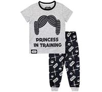 Star Wars Pijamas de Manga Corta para niñas La Guerra de Las Galaxias Gris 5-6 Años