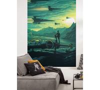 Star Wars Pintado Idea Regalo Pared Dormitorio Mural Artístico Pintura Verde