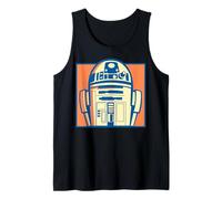 Star Wars Pop Art Style R2-D2 Boxed Close Up Portrait Camiseta sin Mangas