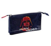 STAR WARS - Portatodo Triple, Estuche Infantil, Estuche Niño, Ideal para Niños en Edad Escolar, Cómodo y Versátil, Calidad y Resistencia, 22x3x12 cm