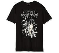 Star Wars Poster Camisa, Negro, L para Hombre