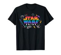 Star Wars Pride Rainbow Logo with Galactic Doodles Camiseta