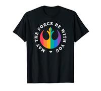 Star Wars Pride Rainbow Rebel Logo May The Force Be With You Camiseta