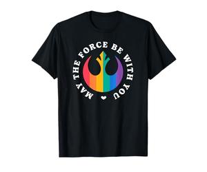 Star Wars Pride Rainbow Rebel Logo May The Force Be With You Camiseta