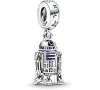 Star Wars R2-D2 - Abalorio de plata de ley 925 compatible con abalorios Pandora, Trollbeads, Chamilia, Biagi y muchas otras pulseras del Reino Unido., Metal