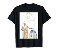 Star Wars R2-D2 and C-3PO Spring Cherry Blossoms Sakura Art Camiseta