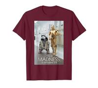 Star Wars R2-D2 C-3PO This is Madness - Camiseta Camiseta, Hombre, Granate, L