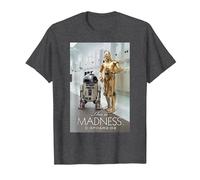 Star Wars R2-D2 C-3PO This is Madness - Camiseta Camiseta, Hombre, Jaspeado Oscuro, L