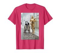 Star Wars R2-D2 C-3PO This is Madness - Camiseta Camiseta, Hombre, Rojo Jaspeado, 3XL