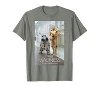 Star Wars R2-D2 C-3PO This is Madness - Camiseta Camiseta, Hombre, Verde Militar Jaspeado, XL