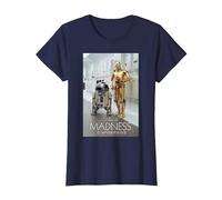 Star Wars R2-D2 C-3PO This is Madness - Camiseta Camiseta, Mujer, Azul Marino, XS
