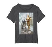 Star Wars R2-D2 C-3PO This is Madness - Camiseta Camiseta, Mujer Tallas Grandes, Jaspeado Oscuro, 3XL Grande
