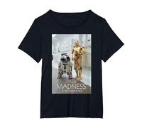 Star Wars R2-D2 C-3PO This is Madness - Camiseta Camiseta, Mujer Tallas Grandes, Negro, 2XL Grande