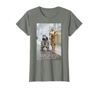 Star Wars R2-D2 C-3PO This is Madness - Camiseta Camiseta, Mujer, Verde Militar Jaspeado, XXL