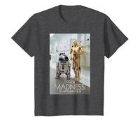 Star Wars R2-D2 C-3PO This is Madness - Camiseta Camiseta, Niños, Jaspeado Oscuro, 3 años