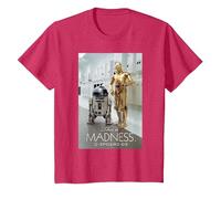 Star Wars R2-D2 C-3PO This is Madness - Camiseta Camiseta, Niños, Rojo Jaspeado, 10 años