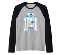 Star Wars R2-D2 May The 4th Be with You 2026 Star Wars Day Camiseta Manga Raglan