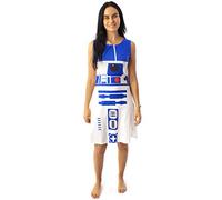 Star Wars R2D2 Disfraz Vestido Mujer Mujer Cosplay Droid Ropa blanca 3XL