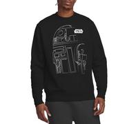 Star Wars R2D2 Outline Unisex Sweatshirt, Black, Small