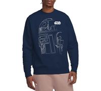 Star Wars R2D2 Outline Unisex Sweatshirt, Navy, XX-Large