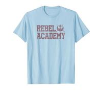 Star Wars Rebel Academy Collegiate Logo Camiseta, Hombre, Azul Bebé, S