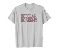Star Wars Rebel Academy Collegiate Logo Camiseta, Hombre, Plata, L