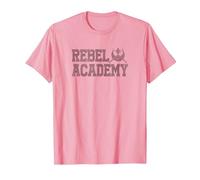 Star Wars Rebel Academy Collegiate Logo Camiseta, Hombre, Rosado, XXL