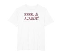 Star Wars Rebel Academy Collegiate Logo Camiseta, Hombre Tallas Grandes, Blanco, 5X Alto