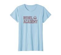 Star Wars Rebel Academy Collegiate Logo Camiseta, Mujer, Azul Bebé, 3XL
