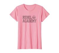 Star Wars Rebel Academy Collegiate Logo Camiseta, Mujer, Rosado, XXL
