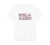 Star Wars Rebel Academy Collegiate Logo Camiseta, Mujer Tallas Grandes, Blanco, 2XL Grande