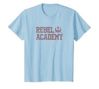 Star Wars Rebel Academy Collegiate Logo Camiseta, Niños, Azul Bebé, 4 años
