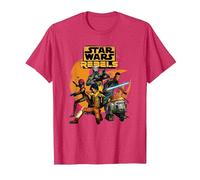 Star Wars Rebels The Good Guys Camiseta, Hombre, Rojo Jaspeado, 3XL