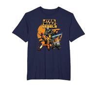 Star Wars Rebels The Good Guys Camiseta, Hombre Tallas Grandes, Azul Marino, 4X Alto