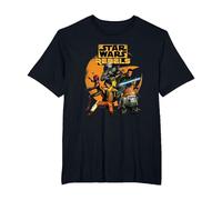 Star Wars Rebels The Good Guys Camiseta, Hombre Tallas Grandes, Negro, 4X Alto