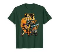 Star Wars Rebels The Good Guys Camiseta, Hombre, Verde Bosque, XXL