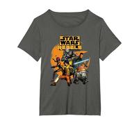 Star Wars Rebels The Good Guys Camiseta, Mujer Tallas Grandes, Asfalto, 4XL Grande
