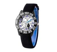 STAR WARS Reloj de plástico para niños, reloj analógico de cuarzo con correa de nailon, Negro -, plástico
