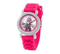 STAR WARS Reloj de plástico para niños, reloj analógico de cuarzo con correa de silicona, Rosado, Plástico y silicona